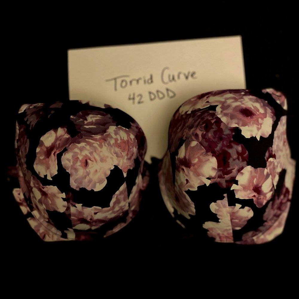 Torrid Curve Purple Floral Lace Bra 42DDD